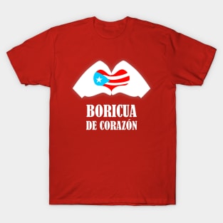 Puerto Rico Flag Heart Hands Boricua de Corazon T-Shirt
